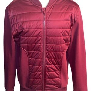Zara Men's Burgundy Puffer Jacket